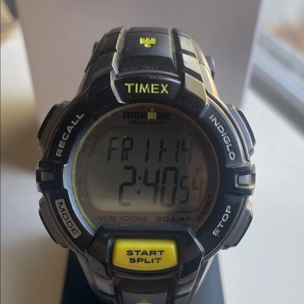 Timex Ironman Black and Yellow Watch